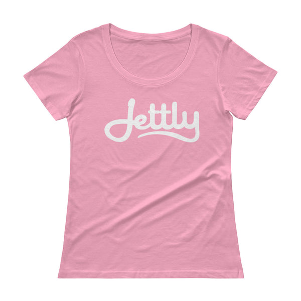 CharityPink Anvil 391 Ladies Sheer Scoopneck Jettly T-Shirt with Tear Away Label