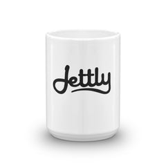 15oz White Glossy Jettly Mug