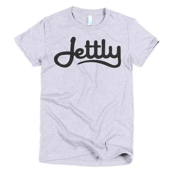 Heather Grey American Apparel 2102 Fine Jersey Short Sleeve Women Jettly T-Shirt