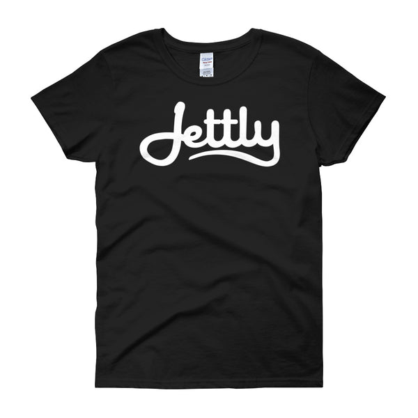 Black Gildan 5000L Ladies Heavy Cotton Short Sleeve Jettly T-Shirt