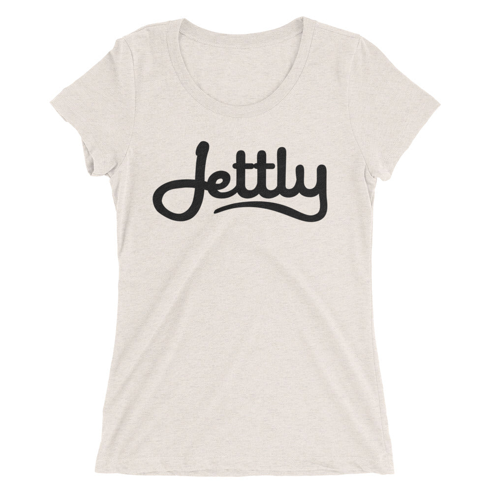 Oatmeal Triblend Bella + Canvas 8413 Ladies' Triblend Short Sleeve Jettly T-Shirt with Tear Away Label