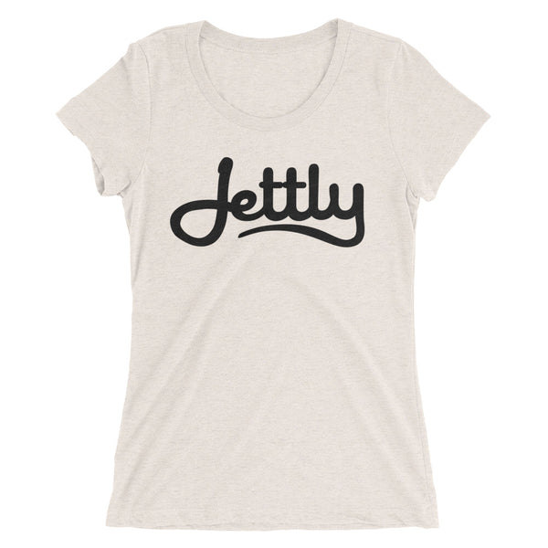 Oatmeal Triblend Bella + Canvas 8413 Ladies' Triblend Short Sleeve Jettly T-Shirt with Tear Away Label