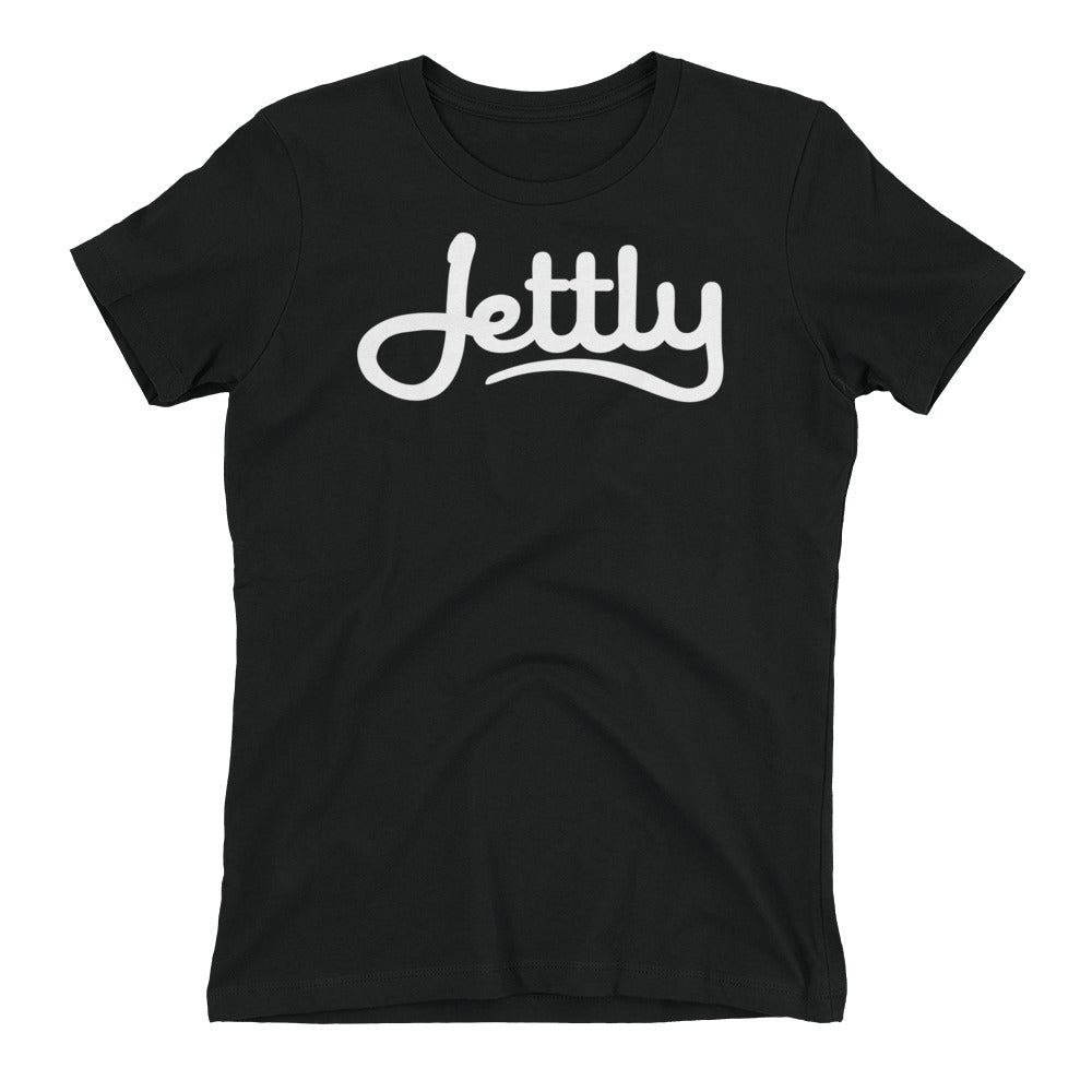 Black Next Level 3900 Ladies' The Boyfriend Jettly Tee with Tear Away Label