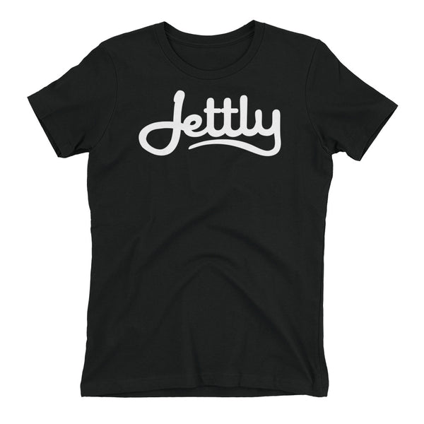 Black Next Level 3900 Ladies' The Boyfriend Jettly Tee with Tear Away Label