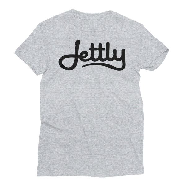 Heather Grey LA Apparel 21002 Fine Jersey Short Sleeve Women Jettly T-Shirt