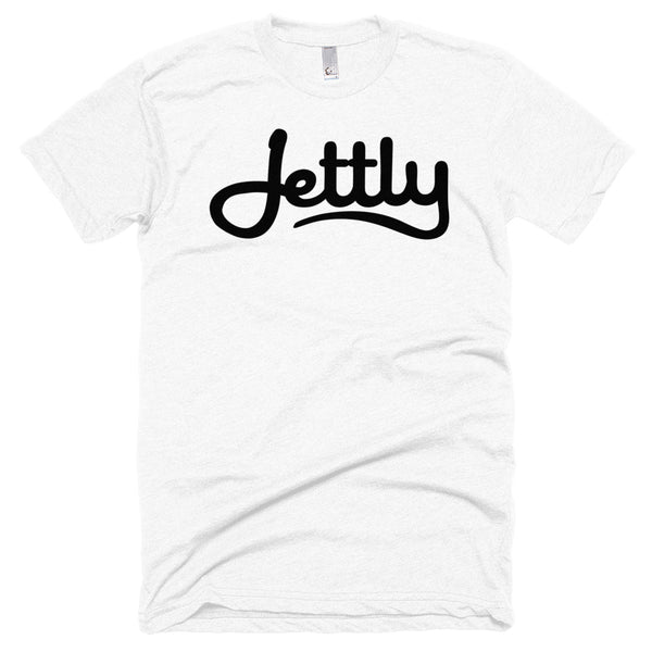 White American Apparel BB401 Unisex Poly-Cotton Short Sleeve Jettly Crew Neck