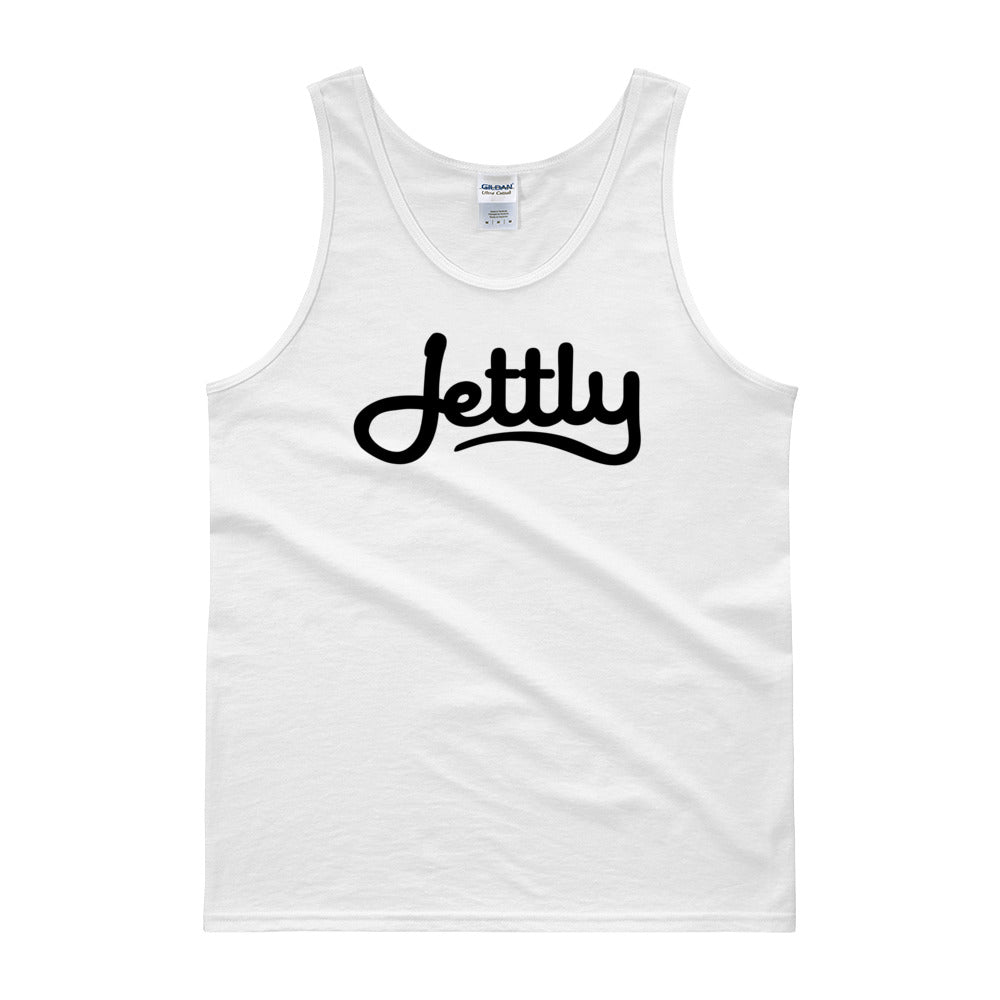 White Gildan 2200 Ultra Cotton Jetty Tank Top