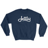 Navy Gildan 18000 Heavy Blend Crewneck Jettly Sweatshirt
