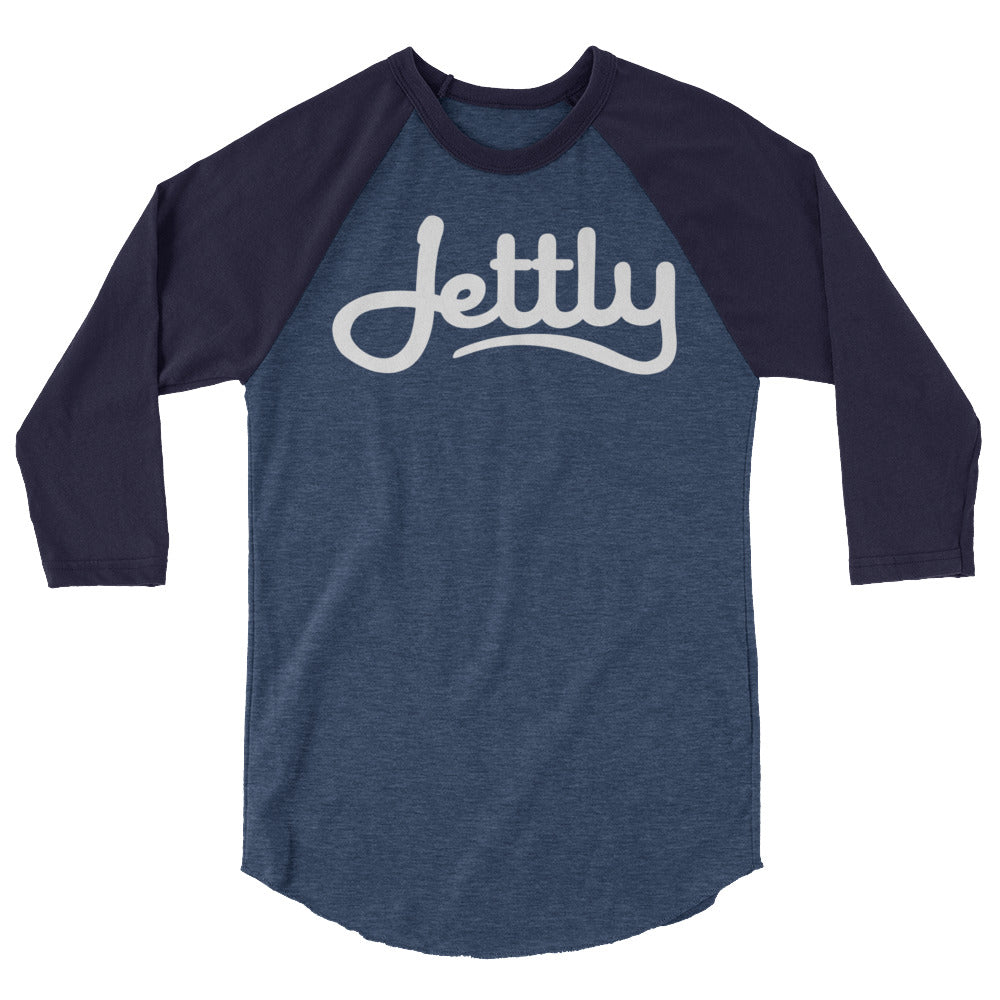 Heather Denim/Navy Tultex 245 Unisex Fine Jersey Raglan Jettly Shirt