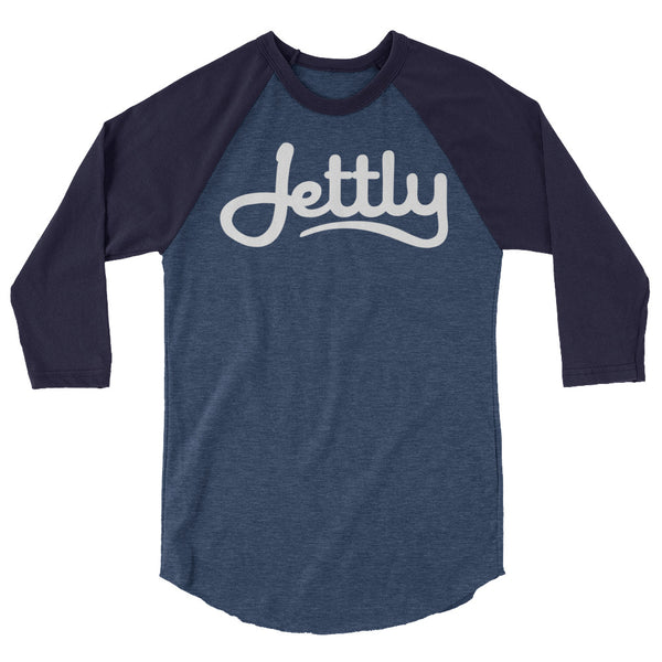 Heather Denim/Navy Tultex 245 Unisex Fine Jersey Raglan Jettly Shirt