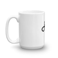 15oz White Glossy Jettly Mug
