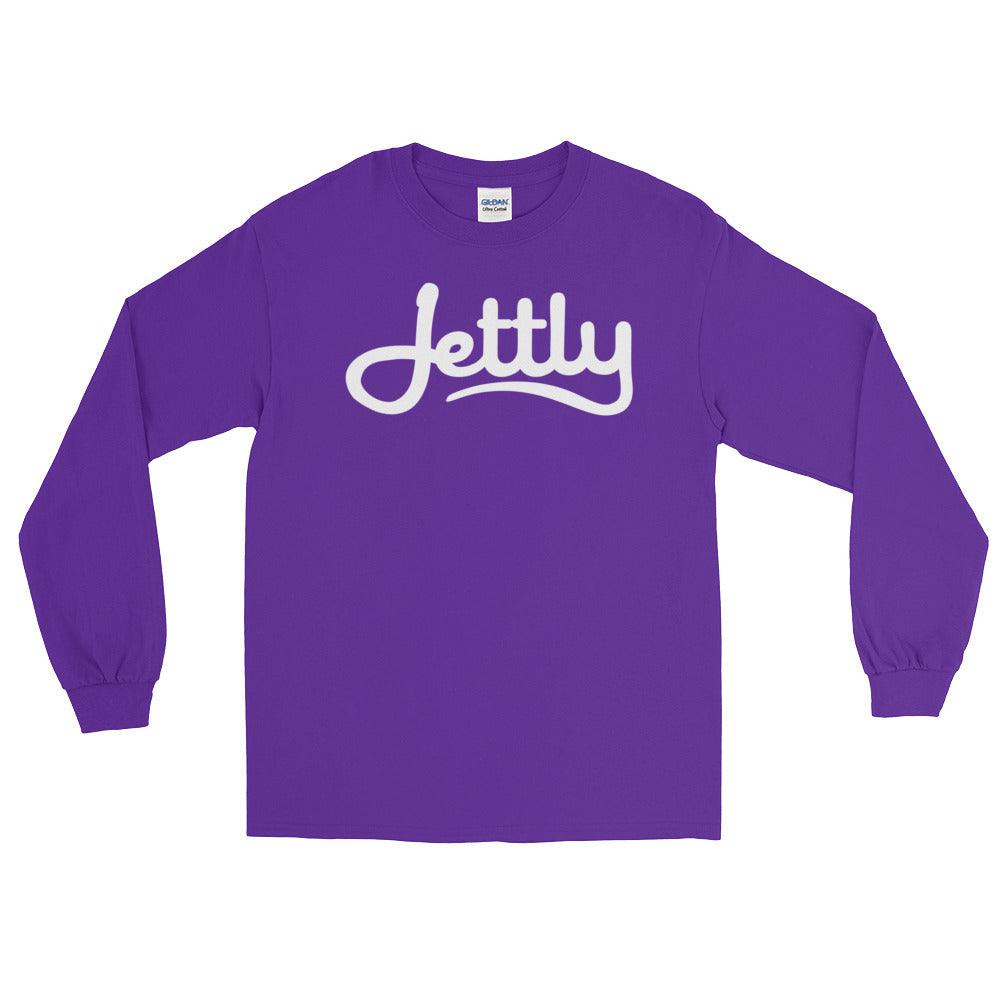 Purple Gildan 2400 Ultra Cotton Long Sleeve Jettly T-Shirt