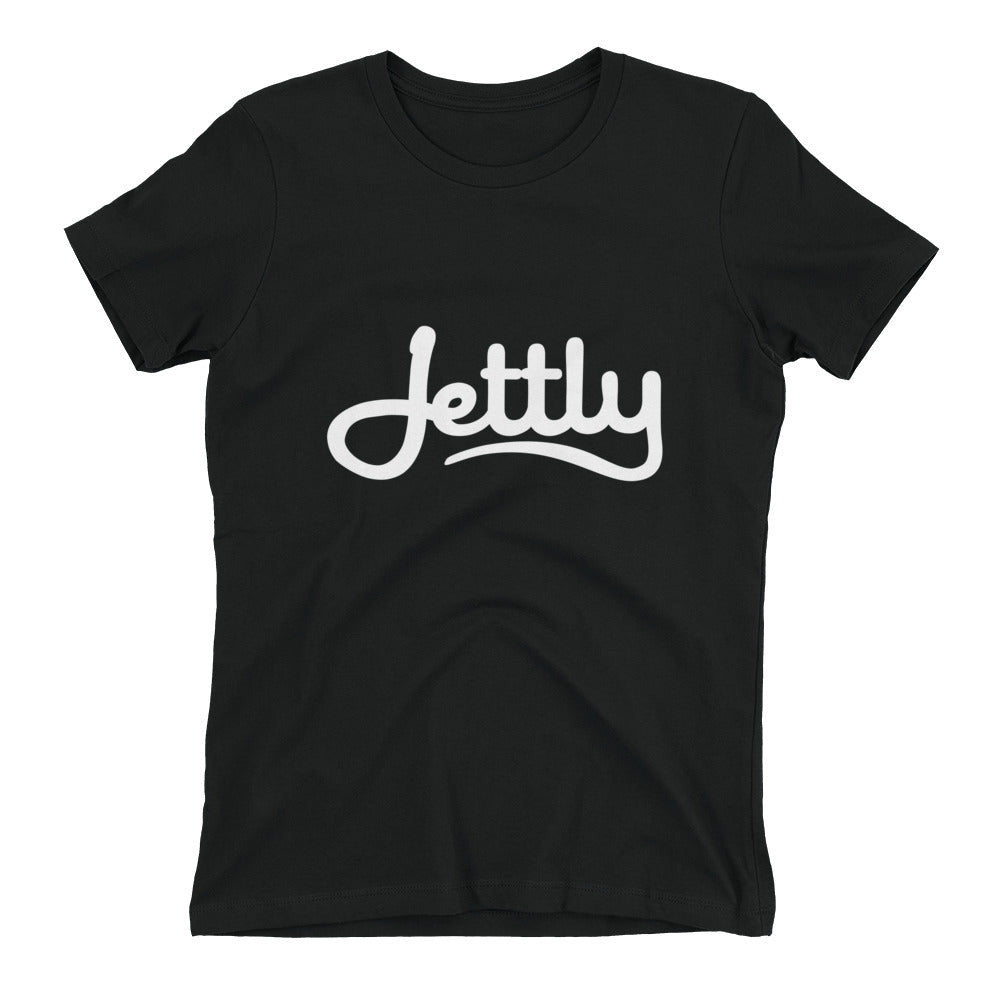 Black Next Level 3900 Ladies' The Boyfriend Jettly Tee with Tear Away Label