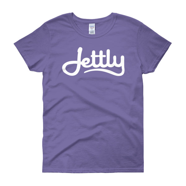 Violet Gildan 5000L Ladies Heavy Cotton Short Sleeve Jettly T-Shirt