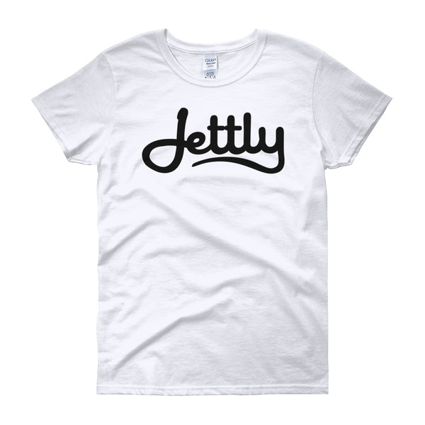 White Gildan 5000L Ladies Heavy Cotton Short Sleeve Jettly T-Shirt