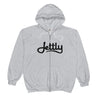 Sports Grey Anvil 71600 Full-Zip Hooded Jettly Sweatshirt