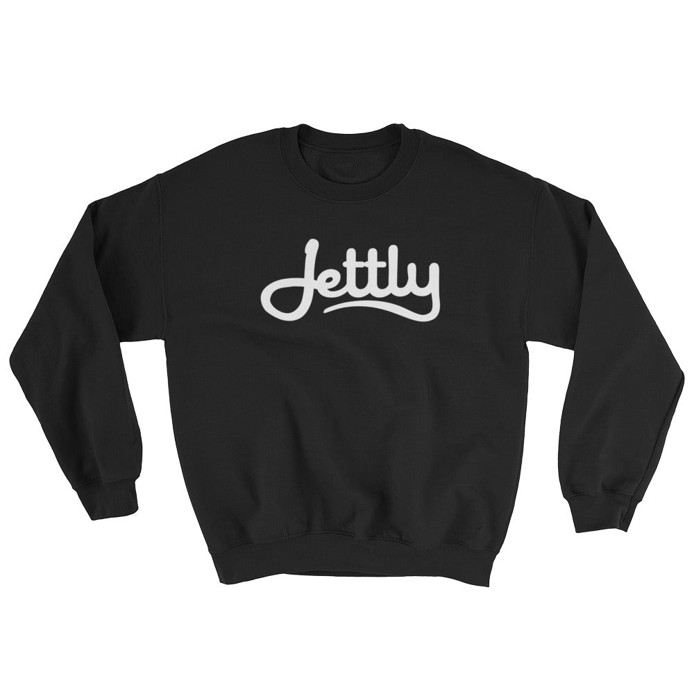 Black Gildan 18000 Heavy Blend Crewneck Jettly Sweatshirt