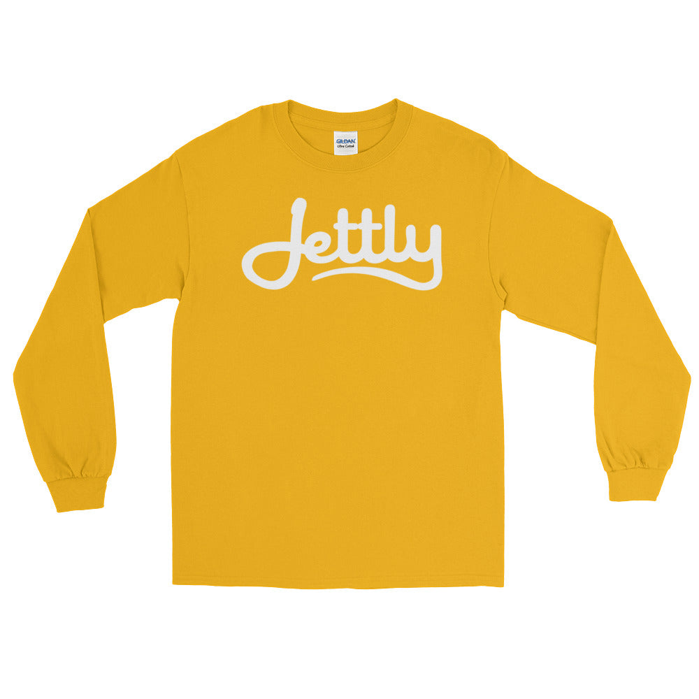Gold Gildan 2400 Ultra Cotton Long Sleeve Jettly T-Shirt