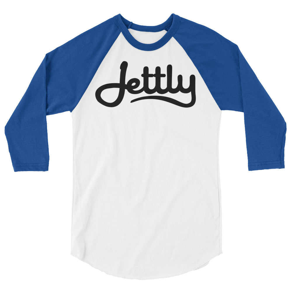 White/Royal Tultex 245 Unisex Fine Jersey Raglan Jettly Shirt