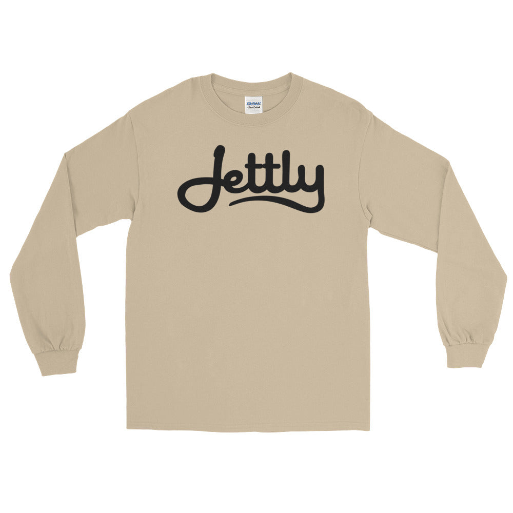 Sand Gildan 2400 Ultra Cotton Long Sleeve Jettly T-Shirt