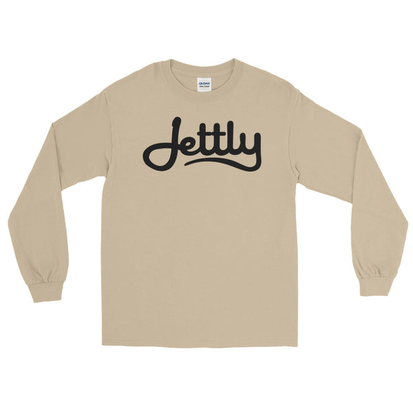Sand Gildan 2400 Ultra Cotton Long Sleeve Jettly T-Shirt