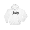 White Gildan 18500 Heavy Blend Hooded Jettly Sweatshirt