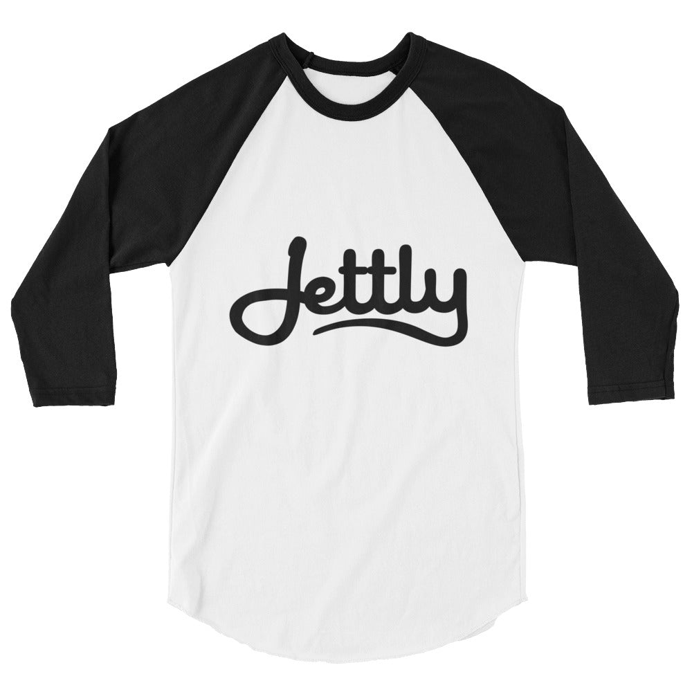 White/Black Tultex 245 Unisex Fine Jersey Raglan Jettly Shirt