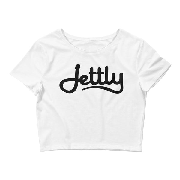 White Bella + Canvas 6681 Women's Jettly Crop Tee