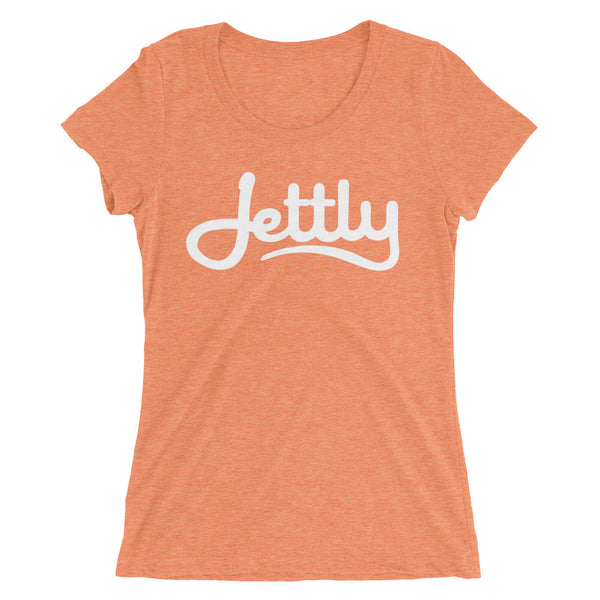 Orange Triblend Bella + Canvas 8413 Ladies' Triblend Short Sleeve Jettly T-Shirt with Tear Away Label
