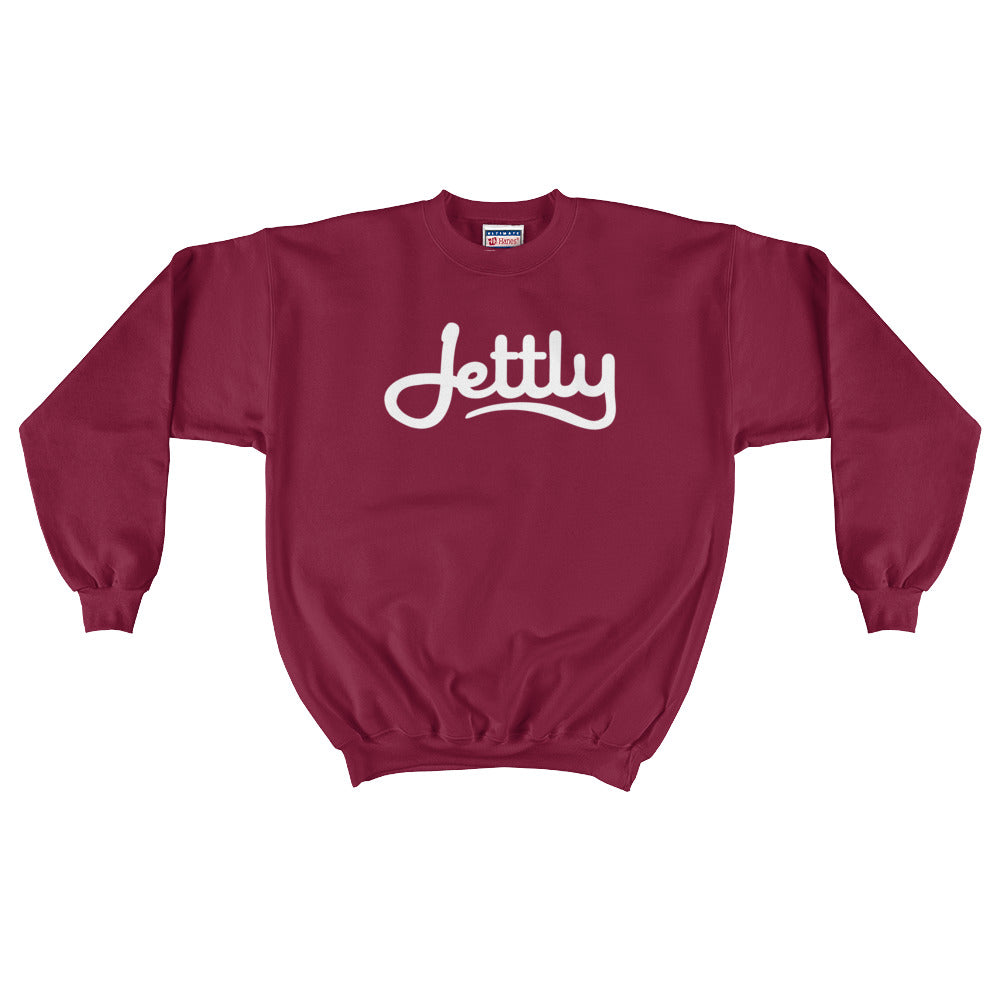 Maroon Hanes F260 Ultimate Cotton Crewneck Jettly Sweatshirt