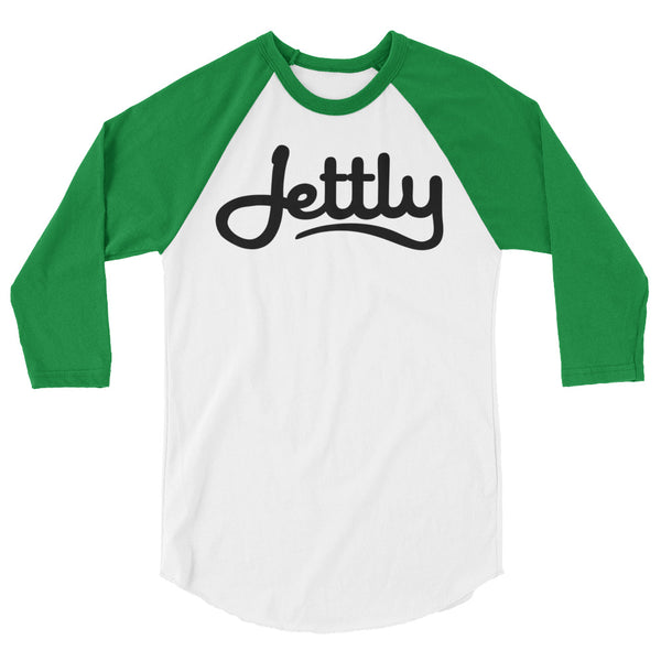 White/Kelly Tultex 245 Unisex Fine Jersey Raglan Jettly Shirt