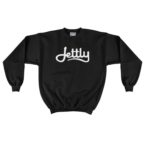 Black Hanes F260 Ultimate Cotton Crewneck Jettly Sweatshirt