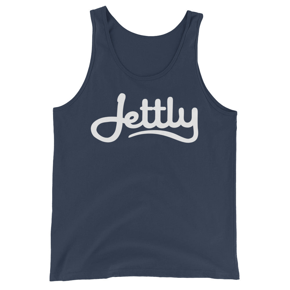 Navy Bella + Canvas 3480 Unisex Tank Jettly Top