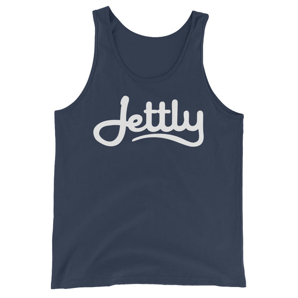 Navy Bella + Canvas 3480 Unisex Tank Jettly Top