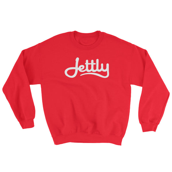 Red Gildan 18000 Heavy Blend Crewneck Jettly Sweatshirt