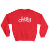 Red Gildan 18000 Heavy Blend Crewneck Jettly Sweatshirt