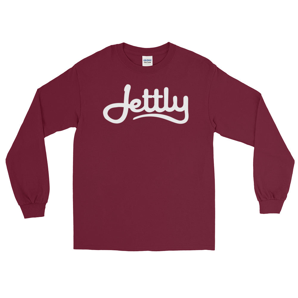 Maroon Gildan 2400 Ultra Cotton Long Sleeve Jettly T-Shirt