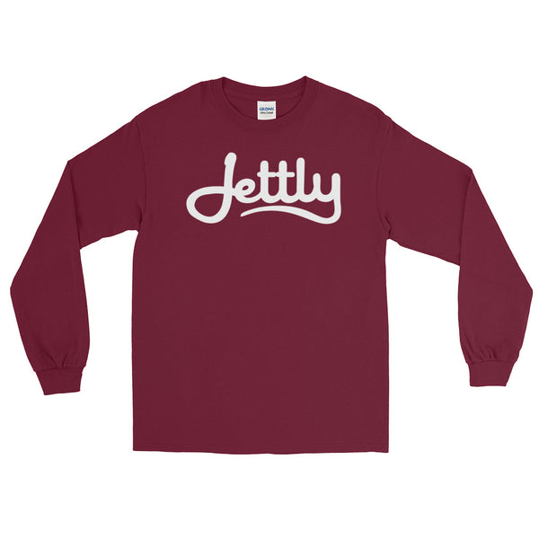 Maroon Gildan 2400 Ultra Cotton Long Sleeve Jettly T-Shirt