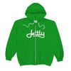 Green Apple Anvil 71600 Full-Zip Hooded Jettly Sweatshirt