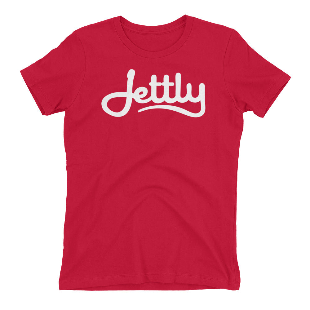 Red Next Level 3900 Ladies' The Boyfriend Jettly Tee with Tear Away Label