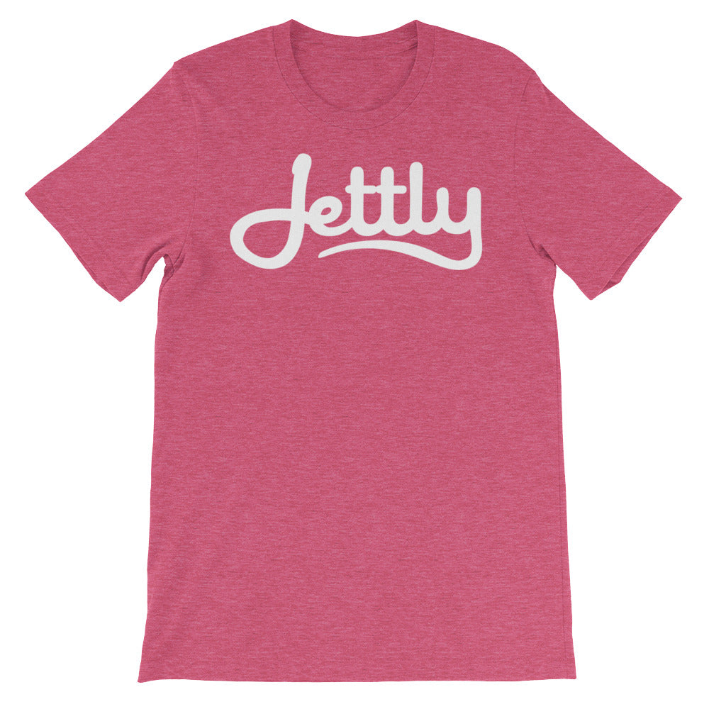 Heather Raspberry Unisex short sleeve Jettly t-shirt