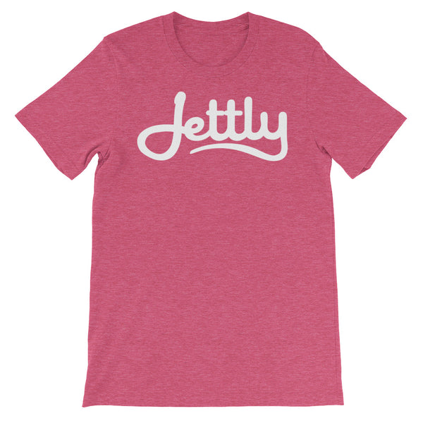 Heather Raspberry Unisex short sleeve Jettly t-shirt