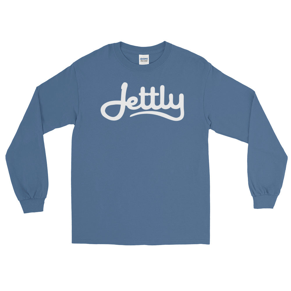 Indigo blue Gildan 2400 Ultra Cotton Long Sleeve Jettly T-Shirt