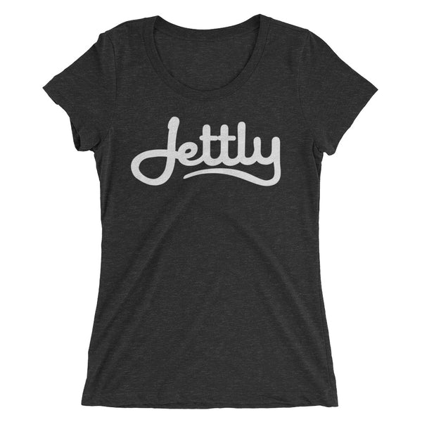 Charcoal-Black Triblend Bella + Canvas 8413 Ladies' Triblend Short Sleeve Jettly T-Shirt with Tear Away Label