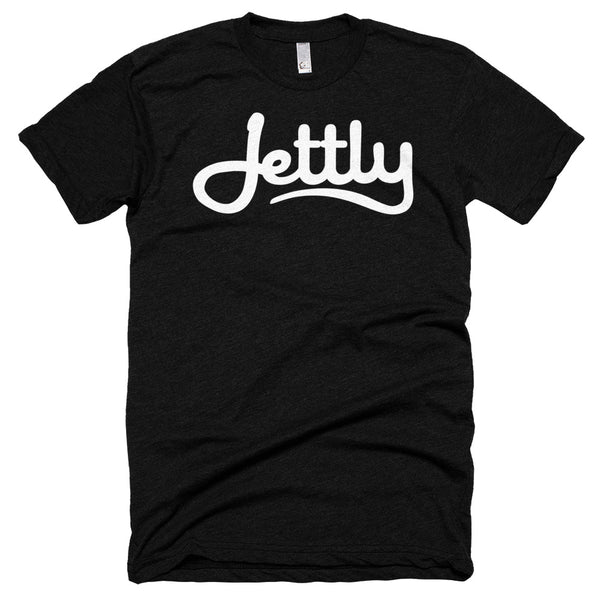 Black American Apparel BB401 Unisex Poly-Cotton Short Sleeve Jettly Crew Neck