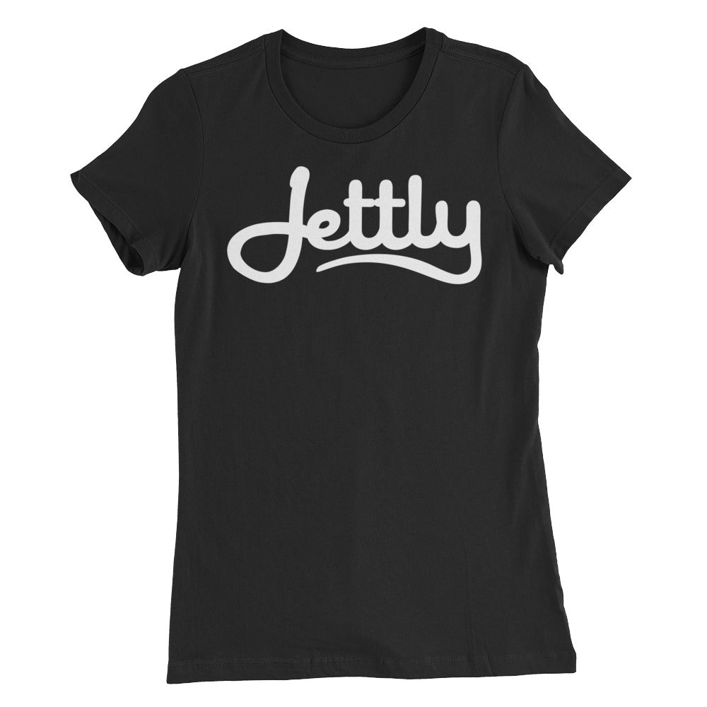 Black Bella + Canvas 6004 Women’s Slim Fit Jettly T-Shirt