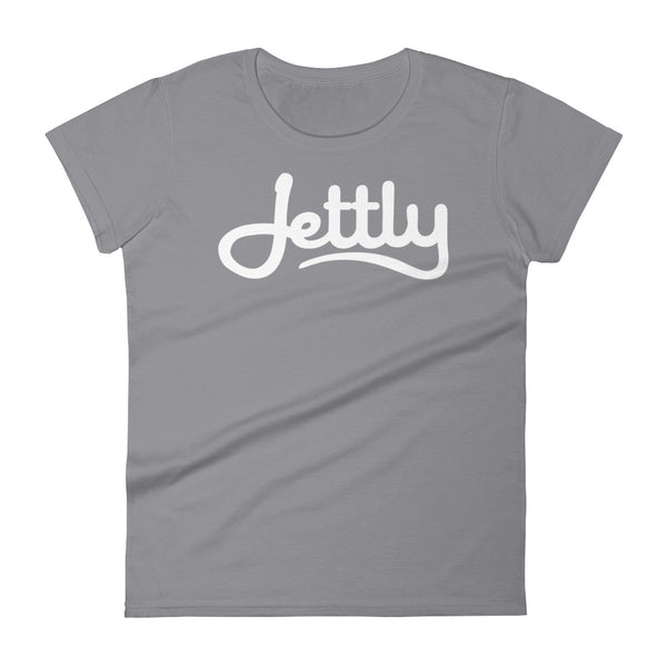 Storm Grey Anvil 880 Ladies Ringspun Fashion Fit Jettly T-Shirt with Tear Away Label