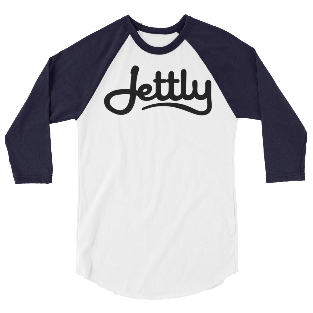 White/Navy Tultex 245 Unisex Fine Jersey Raglan Jettly Shirt
