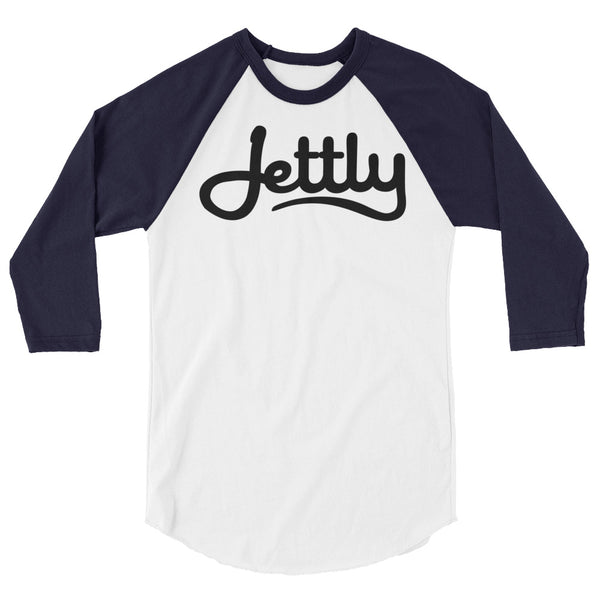 White/Navy Tultex 245 Unisex Fine Jersey Raglan Jettly Shirt