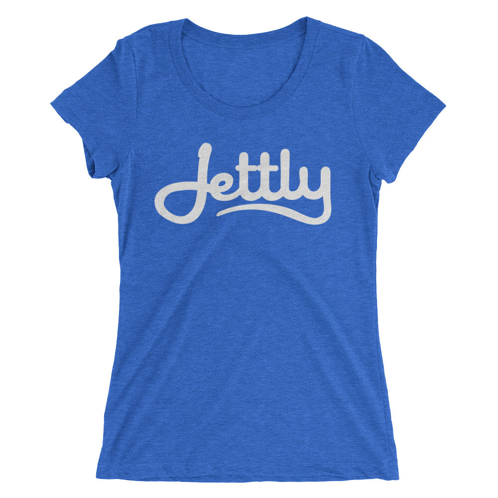 True Royal Triblend Bella + Canvas 8413 Ladies' Triblend Short Sleeve Jettly T-Shirt with Tear Away Label